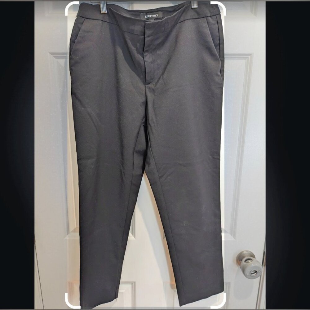 Women's Black Ellen Tracy Ankle Pants Sz 10